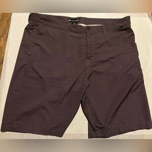 Travis Mathew Grey‎ Striped Golf Shorts Polyester Lightweight Size 42